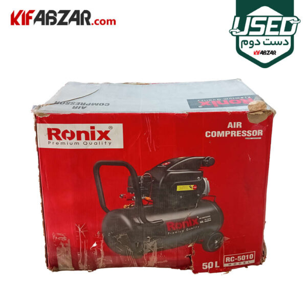 جعبه کارتنی کمپرسور باد 50 لیتری رونیکس مدل RC-5010 دست دوم
