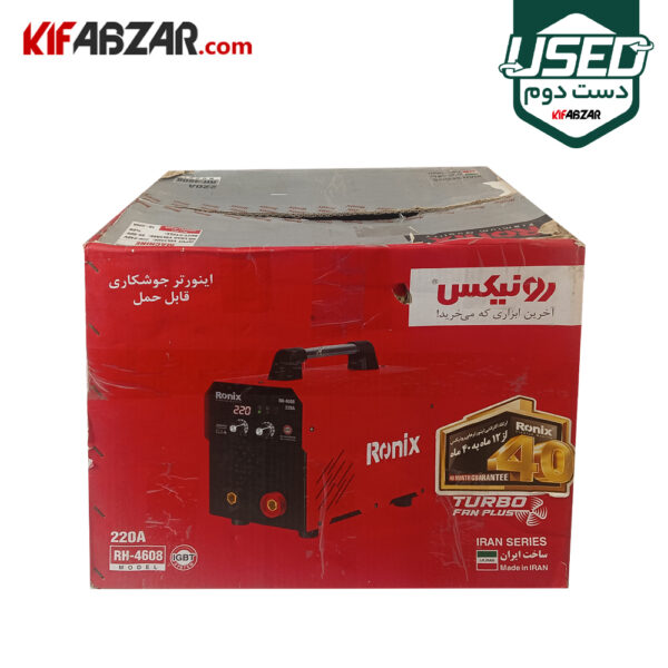 جعبه کارتنی اینورتر جوشکاری 220 آمپر رونیکس مدل RH-4608 دست دوم