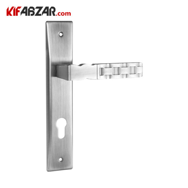 دستگیره در پلاکی ترووان مدل 412 استیل دستگیره در پلاکی ترووان مدل 412 استیل
