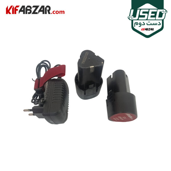 باتری و شارژر دریل پیچ گوشتی شارژی 12 ولت آروا مدل 5970 دست دوم