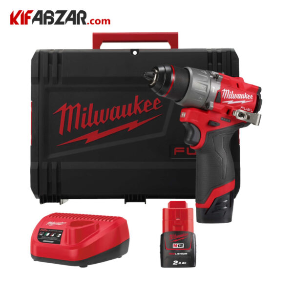 متعلقات دریل پیچ گوشتی چکشی براشلس 12 ولت میلواکی مدل M12 FPD2-202X