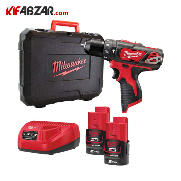 قیمت و خرید دریل پیچ گوشتی چکشی شارژی 12 ولت میلواکی مدل M12 BPD-202C