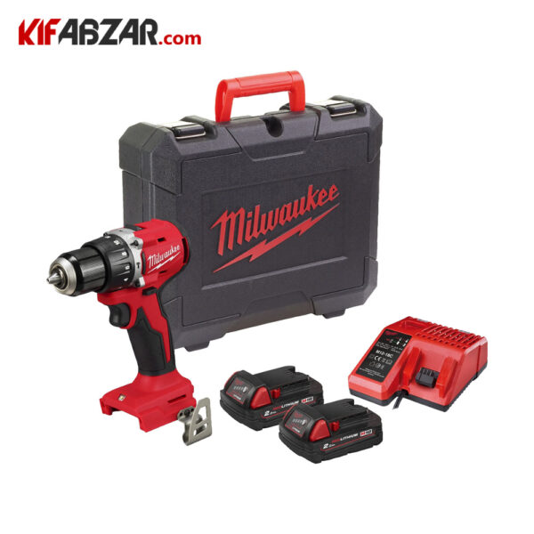 متعلقات دریل پیچ گوشتی چکشی براشلس 18 ولت میلواکی مدل M18 BLPDRC-202C