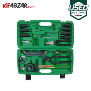 قیمت و خرید جعبه ابزار سبز 30 پارچه خانگی تاپ تول مدل GAAI3001
