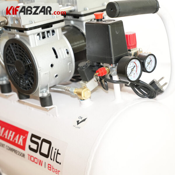 عکس کمپرسور باد سایلنت 50 لیتری محک مدل HSU1100-50L