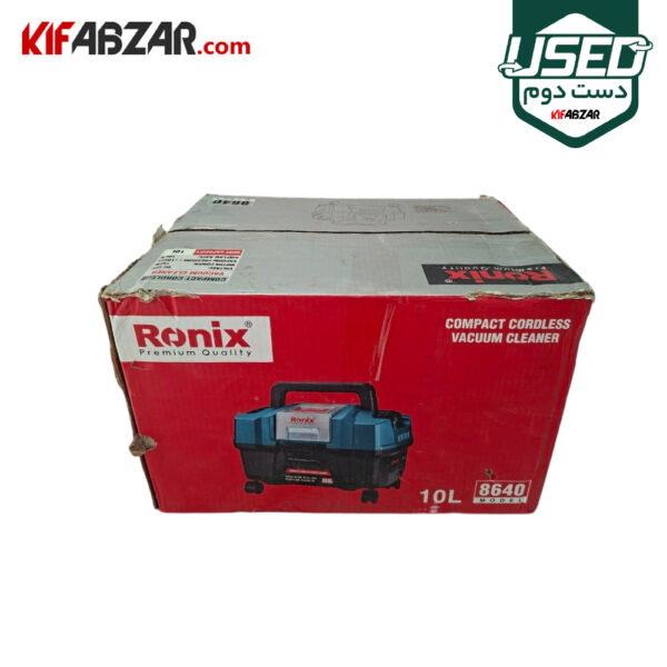 جعبه کارتنی جارو شارژی 20 ولت رونیکس مدل 8640 دست دوم