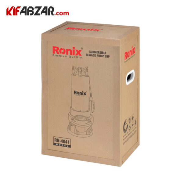 جعبه کارتنی پمپ لجن کش 2 اسب رونیکس مدل RH-4041