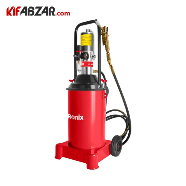قیمت گریس پمپ سطلی چرخدار 12 لیتری رونیکس مدل RH-4307