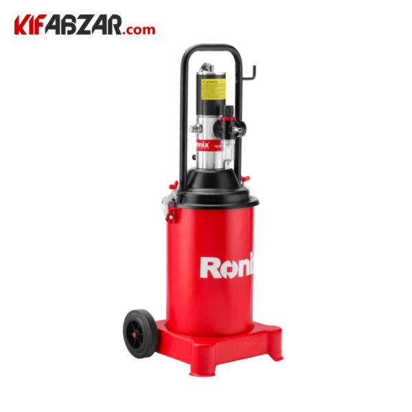 خرید گریس پمپ سطلی چرخدار 12 لیتری رونیکس مدل RH-4307
