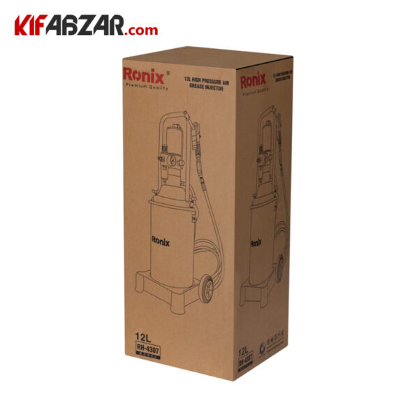 جعبه حمل گریس پمپ سطلی چرخدار 12 لیتری رونیکس مدل RH-4307