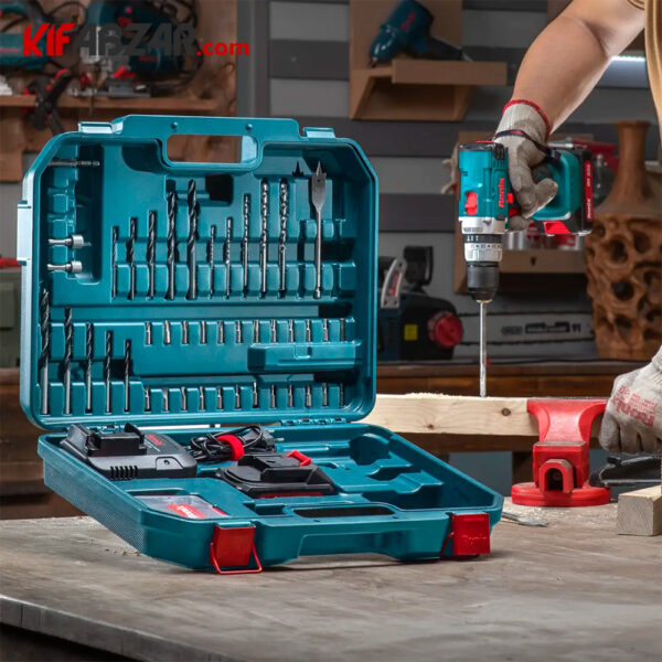 عکس کیت 53 عددی دریل شارژی چکشی 20 ولت رونیکس مدل RS-8619